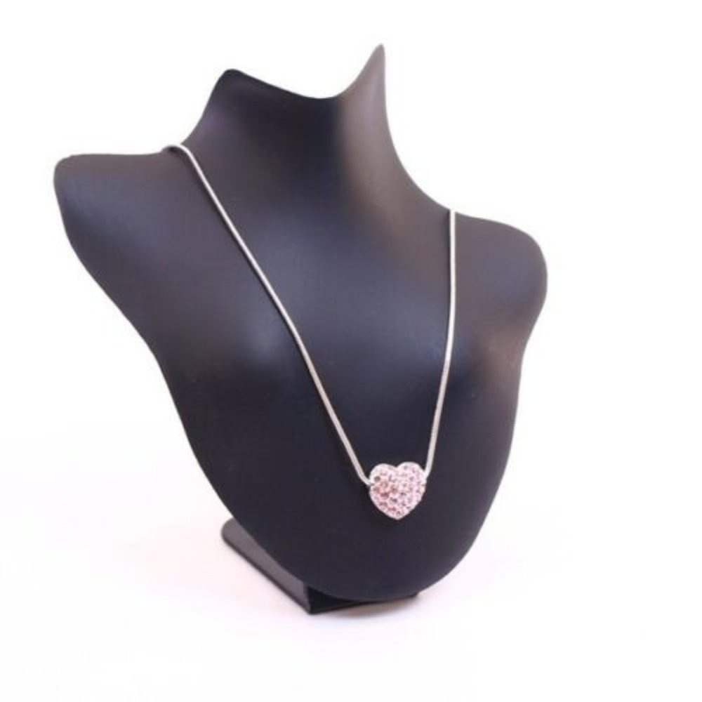 Swarovski Heart Cyrstals Charm Necklace Motif